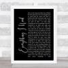 Skylar Grey Everything I Need Black Script Song Lyric Poster Print