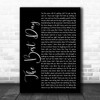 Taylor Swift The Best Day Black Script Song Lyric Poster Print