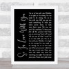 Texas So In Love With You Black Script Song Lyric Poster Print