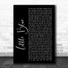 The Beautiful South Little Blue Black Script Song Lyric Poster Print