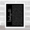 The Score Unstoppable Black Script Song Lyric Poster Print