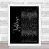 The Stone Roses Tightrope Black Script Song Lyric Poster Print