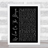 U2 No Line On The Horizon Black Script Song Lyric Poster Print