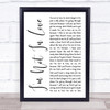 10cc I'm Not In Love White Script Song Lyric Poster Print