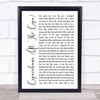Barry Manilow Copacabana (At The Copa) White Script Song Lyric Poster Print