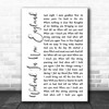 Barry Manilow Weekend In New England White Script Song Lyric Poster Print