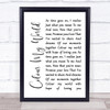 Chicago Colour My World White Script Song Lyric Poster Print