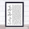 Dustin Lynch Cowboys And Angels White Script Song Lyric Poster Print