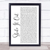 Florence + The Machine Shake It Out White Script Song Lyric Poster Print