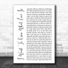 Foreigner I Want To Know What Love Is White Script Song Lyric Poster Print