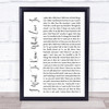 Foreigner I Want To Know What Love Is White Script Song Lyric Poster Print