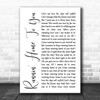 Grant Gustin Runnin' Home To You White Script Song Lyric Poster Print