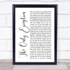 Paramore The Only Exception White Script Song Lyric Poster Print