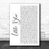 The Beautiful South Little Blue White Script Song Lyric Poster Print