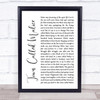 The Jam Town Called Malice White Script Song Lyric Poster Print