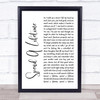 The Rifles Spend A Lifetime White Script Song Lyric Poster Print