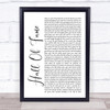 The Script Hall Of Fame White Script Song Lyric Poster Print