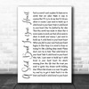 The Style Council A Solid Bond In Your Heart White Script Song Lyric Poster Print