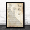 Frank Turner There She Is Man Lady Dancing Song Lyric Poster Print