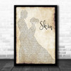 Rag'n'Bone Man Skin Man Lady Dancing Song Lyric Poster Print