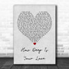 Bee Gees How Deep Is Your Love Grey Heart Song Lyric Poster Print