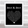 Culture Club Love Is Love Black Heart Song Lyric Music Wall Art Print