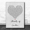 STREETS OF LONDON Grey Heart Song Lyric Poster Print