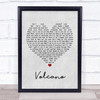 Damien Rice Volcano Grey Heart Song Lyric Poster Print