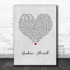 Gerry Rafferty Baker Street Grey Heart Song Lyric Poster Print