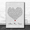 Green Day When It's Time Grey Heart Song Lyric Poster Print