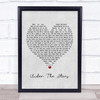 John Legend Under The Stars Grey Heart Song Lyric Poster Print