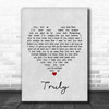 Lionel Richie Truly Grey Heart Song Lyric Poster Print