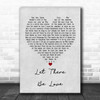Oasis Let There Be Love Grey Heart Song Lyric Poster Print