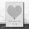Rick Astley Never Gonna Give You Up Grey Heart Song Lyric Poster Print