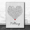 The Civil Wars Falling Grey Heart Song Lyric Poster Print
