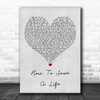 The Fray How To Save A Life Grey Heart Song Lyric Poster Print
