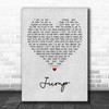 Van Halen Jump Grey Heart Song Lyric Poster Print