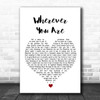 5 Seconds Of Summer Wherever You Are White Heart Song Lyric Poster Print