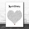 Ariana Grande Sweetener White Heart Song Lyric Poster Print
