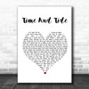 Basia Time And Tide White Heart Song Lyric Poster Print