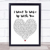 Boris Gardiner I Want To Wake With You White Heart Song Lyric Poster Print