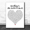 Celine Dion Goodbye's (The Saddest Word) White Heart Song Lyric Poster Print