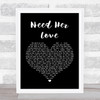 Electric Light Orchestra Need Her Love Black Heart Song Lyric Music Wall Art Print