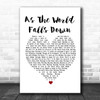 David Bowie As The World Falls Down White Heart Song Lyric Poster Print