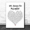 David Essex It's Gonna Be Alright White Heart Song Lyric Poster Print