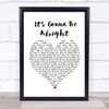 David Essex It's Gonna Be Alright White Heart Song Lyric Poster Print
