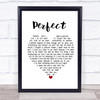 Doria roberts Perfect White Heart Song Lyric Poster Print