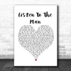 George Ezra Listen To The Man White Heart Song Lyric Poster Print