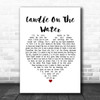 Helen Reddy Candle On The Water White Heart Song Lyric Poster Print