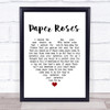 Janice Torre Paper Roses White Heart Song Lyric Poster Print